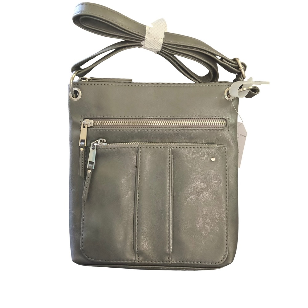 NWT  Time and Tru Norah Gray Crossbody Handbag